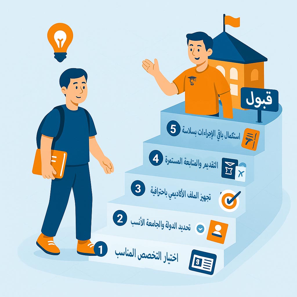 5 خطوات للحصول على قبول جامعي مضمون للدراسة في الخارج